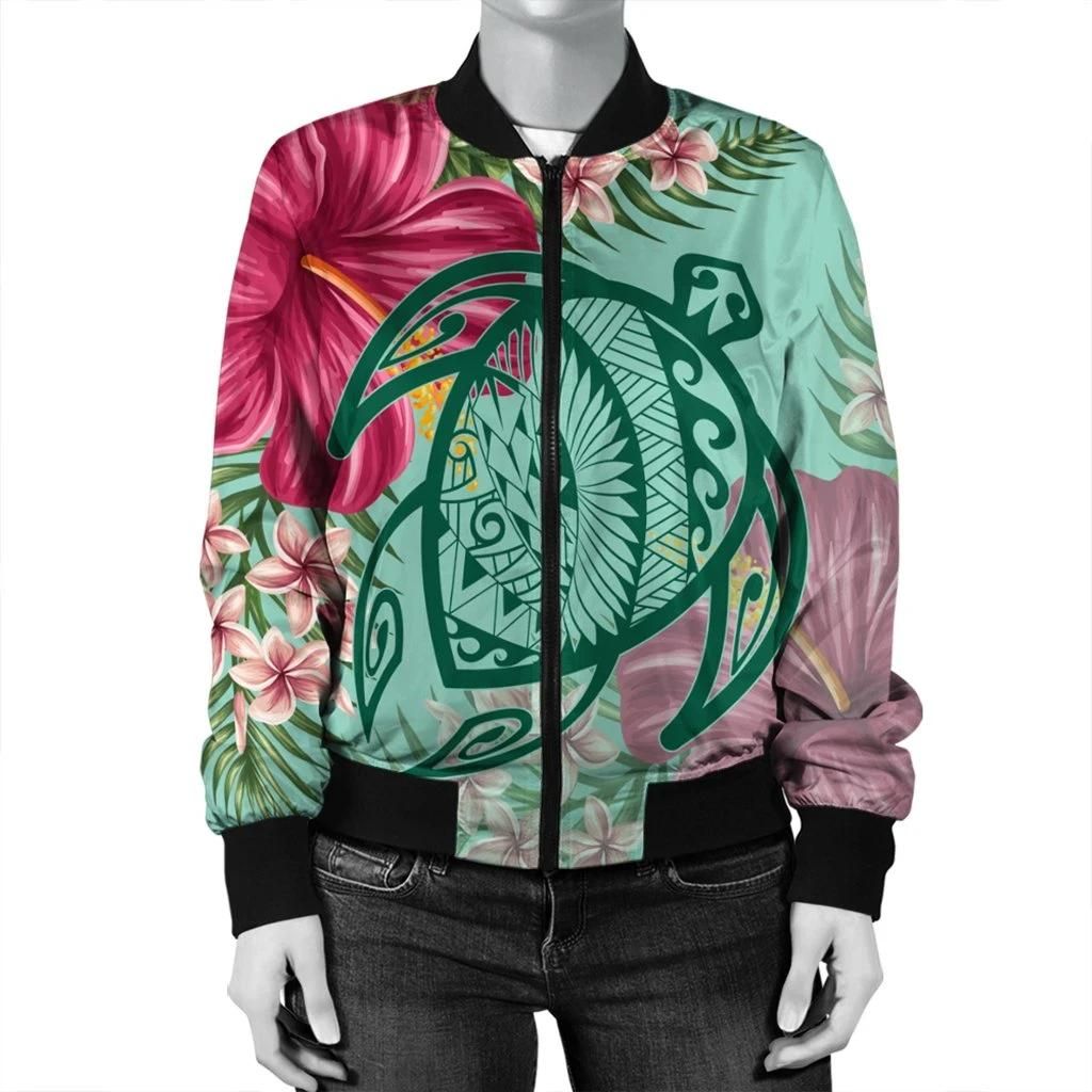 Hawaii-Turtle-Hibiscus-Plumeria-Bomber-Jacket-Hug-Style-AH-J4R-Bomber-Jacket-2