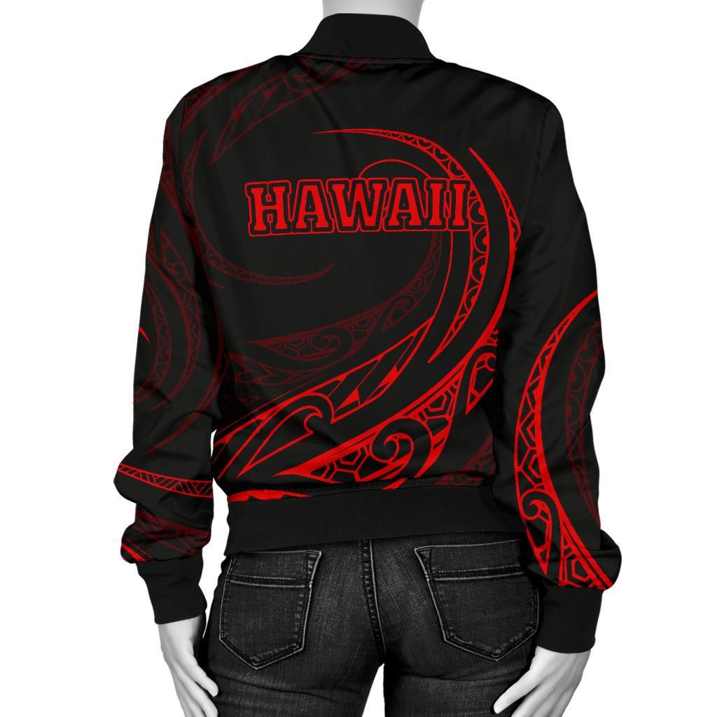 Hawaii-Turtle-Map-Polynesian-Womens-Bomber-Jacket-Red-Frida-Style-AH-J9-Bomber-Jacket-1
