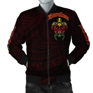Hawaii Turtle Polynesian Bomber Jacket - Cool - AH JW Bomber Jacket