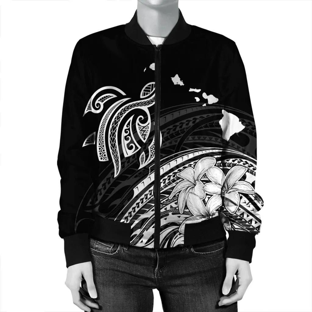 Hawaii-Turtle-Polynesian-Map-Plumeria-Bomber-Jacket-White-AH-JR-Bomber-Jacket-2