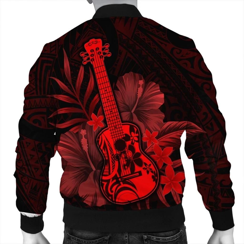 Hawaii-Ukulele-Flower-Bomber-Jacket-Red-AH-J4R-Bomber-Jacket-1