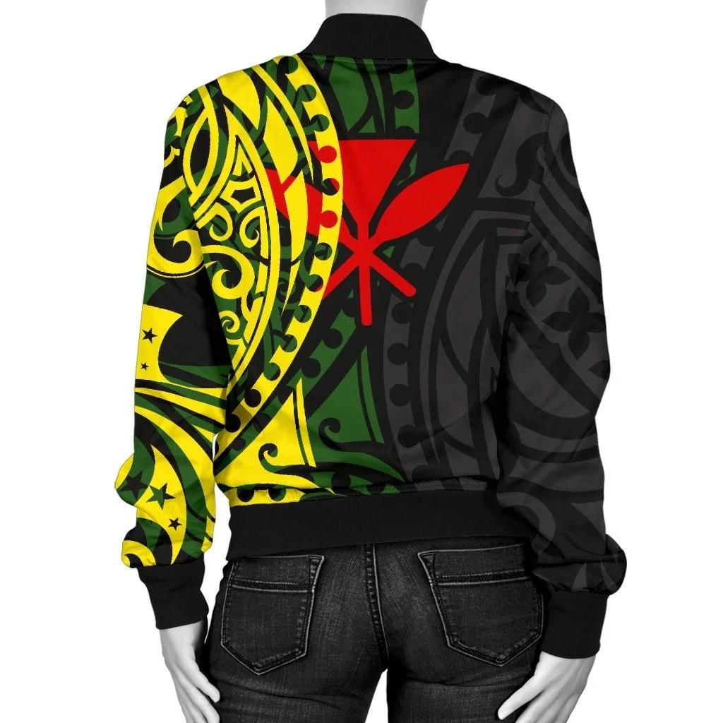 Hawaii-Womens-Bomber-Jacket-Polynesian-Patterns-With-Hibiscus-Flowers-BN15-Bomber-Jacket-1