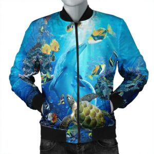 Hawaiian Animal Ocean Bomber Jacket - AH - K5 Bomber Jacket