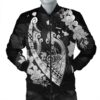 Hawaiian Fish Hook Hibiscus Banzai Surfing Polynesian Bomber Jacket - AH - J5R Bomber Jacket