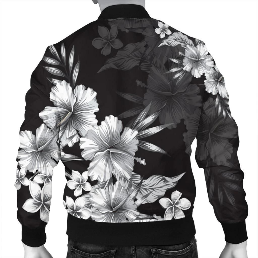 Hawaiian-Hibiscus-Black-And-White-Polynesian-Bomber-Jacket-AH-JR-Bomber-Jacket-1