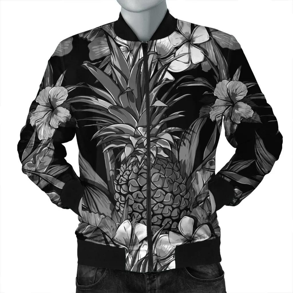 Hawaiian Hibiscus Plumeria And Pineapple Polynesian Bomber Jacket - AH - K5 Bomber Jacket Hawaiian Hibiscus Plumeria And Pineapple Polynesian Bomber Jacket - AH - K5 Bomber Jacket