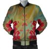 Hawaiian Hibiscus Water Color Bomber Jacket - AH - JR Bomber Jacket