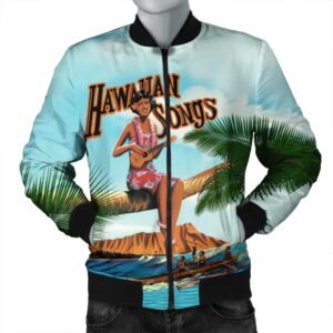 Hawaiian Hula Aboriginal Song Bomber Jacket - AH - JR Bomber Jacket