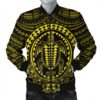 Hawaiian Kakau Honu Arc Polynesian Yellow Bomber Jacket - AH - JGR Bomber Jacket