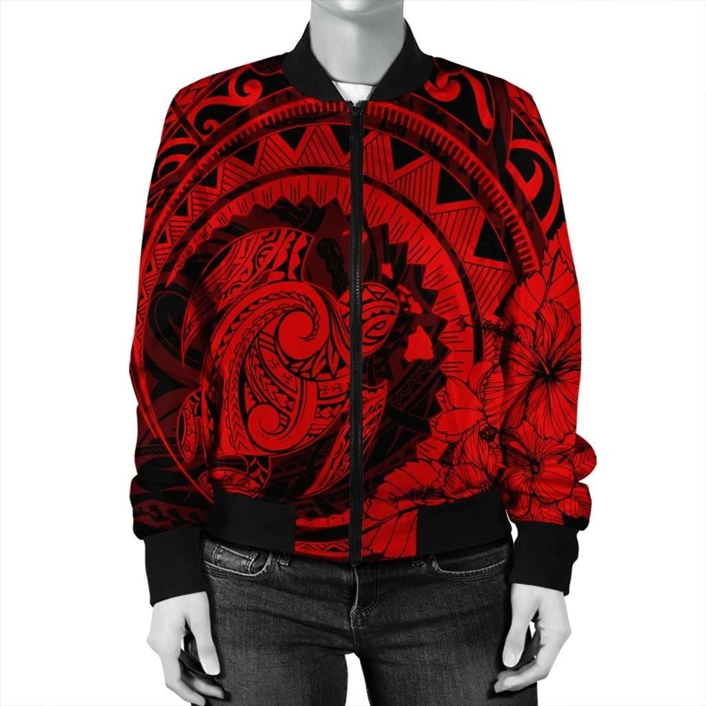 Hawaiian-Kanaka-Honu-Map-Hibiscus-Globular-Polynesian-Red-Bomber-Jacket-AH-JR-Bomber-Jacket-2