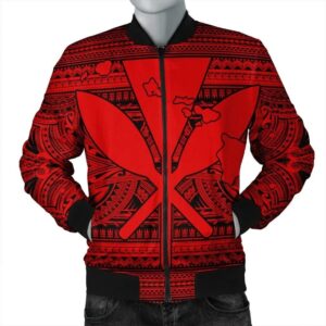 Hawaiian Kanaka Polynesian Tribal Bomber Jacket Reggae Color Red AH - J7R Bomber Jacket