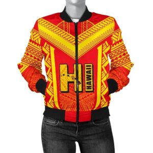 Hawaiian Kanaka Polynesian Women's Bomber Jacket Active - AH - J77 Bomber Jacket