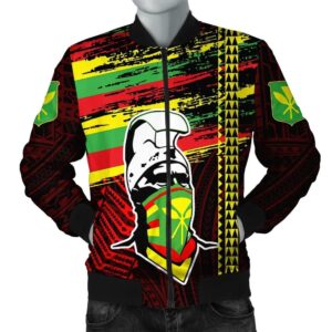Hawaiian King Kamehameha Kanaka Maoli Strong Bomber Jacket - AH - J2 Bomber Jacket