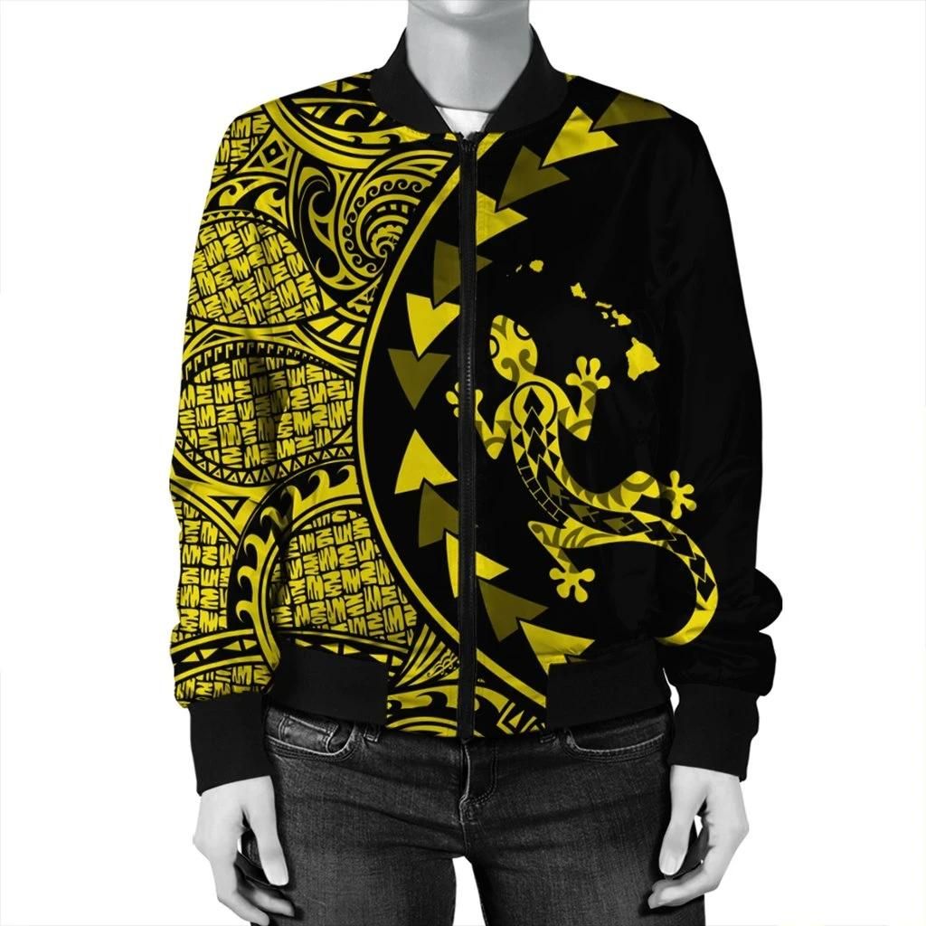 Hawaiian-Map-Gecko-Tattoo-Kakau-Polynesian-Bomber-Jacket-Yellow-AH-J0R-Bomber-Jacket-2
