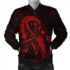 Hawaiian Map Heart Ribbon Cancer Hibiscus Red Polynesian Bomber Jacket - AH - J4R Bomber Jacket