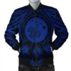 Hawaiian Map Honu Hibiscus Tropic Blue Polynesian Bomber Jacket - AH - JGR Bomber Jacket