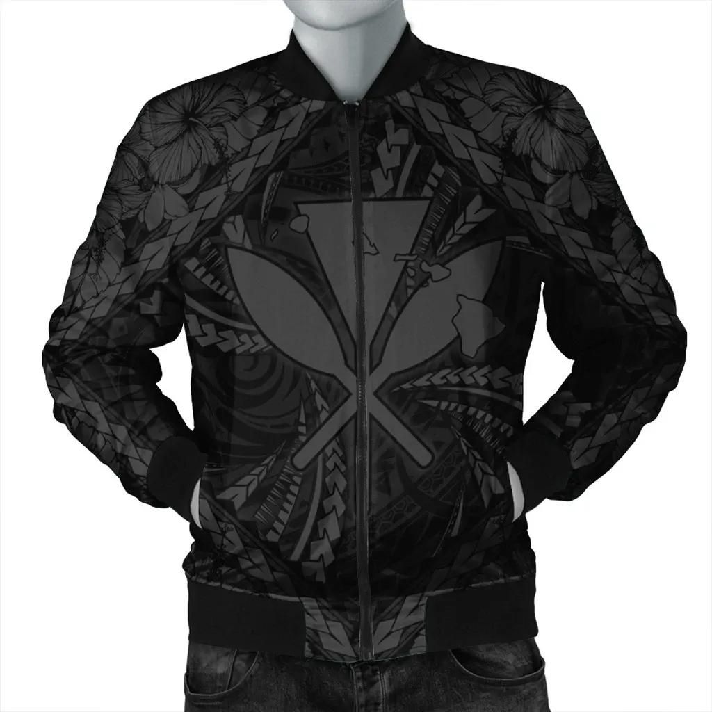 Hawaiian Map Kanaka Hibiscus Gray Polynesian Bomber Jacket - AH - JR Bomber Jacket Hawaiian Map Kanaka Hibiscus Gray Polynesian Bomber Jacket - AH - JR Bomber Jacket