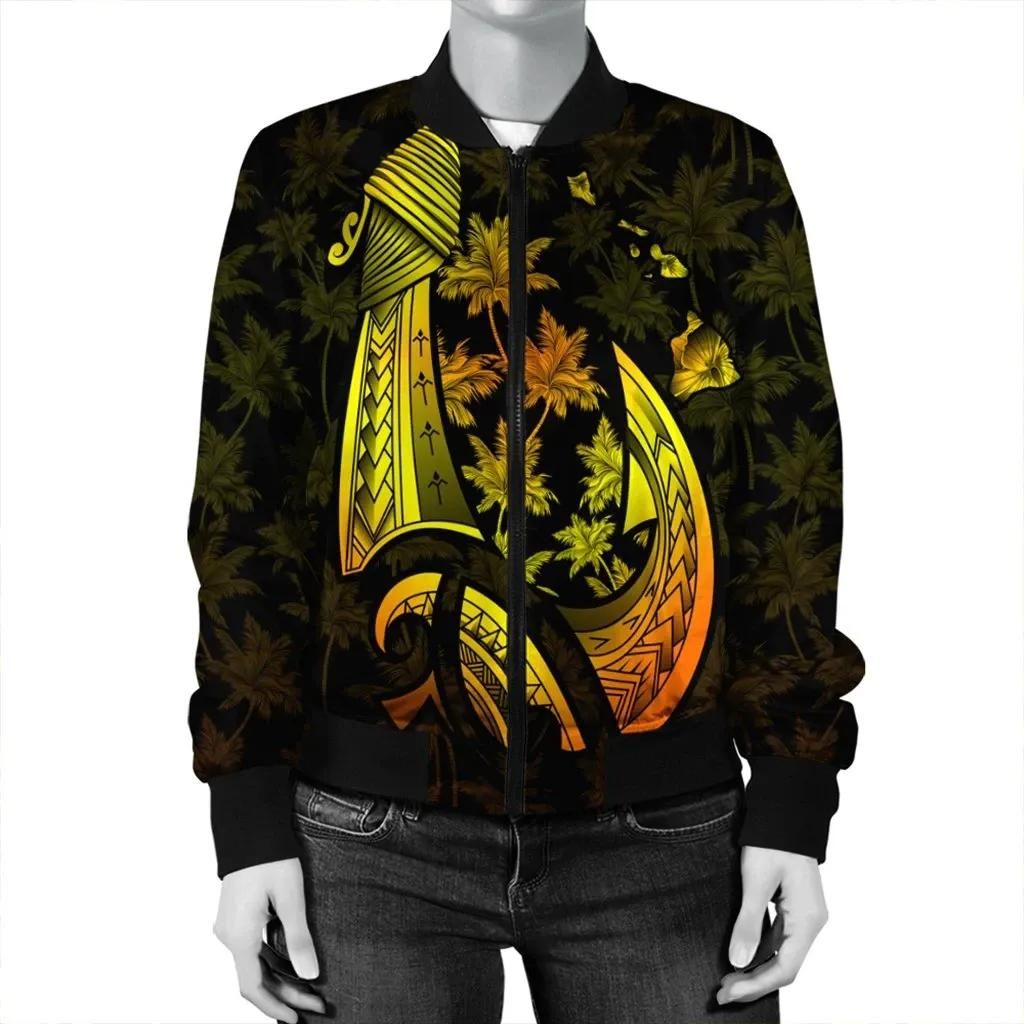 Hawaiian-Map-Palm-Trees-Fish-Hook-Polynesian-Bomber-Jacket-Colorful-Yellow-AH-J5R-Bomber-Jacket-2