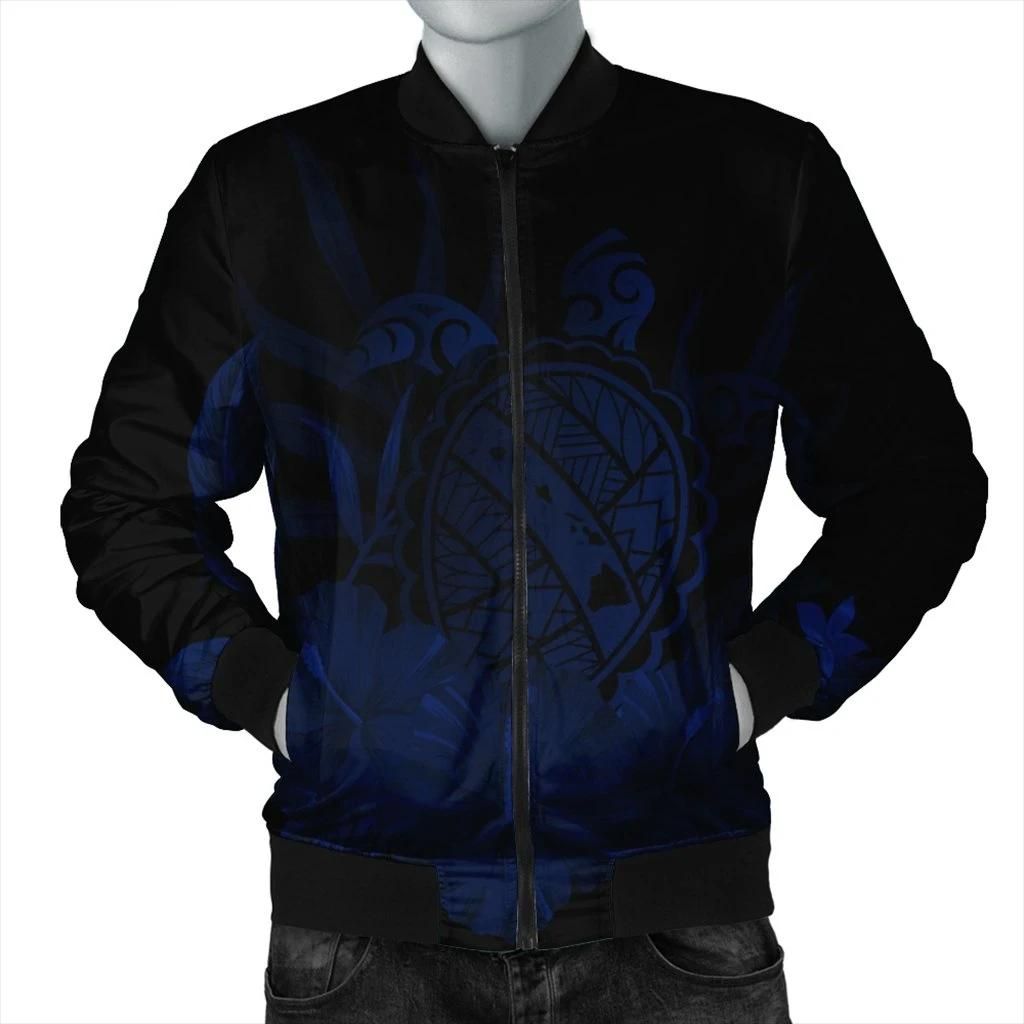 Hawaiian Map Turtle Hibiscus Polynesian Bomber Jacket - Blue - AH - J4R Bomber Jacket Hawaiian Map Turtle Hibiscus Polynesian Bomber Jacket - Blue - AH - J4R Bomber Jacket