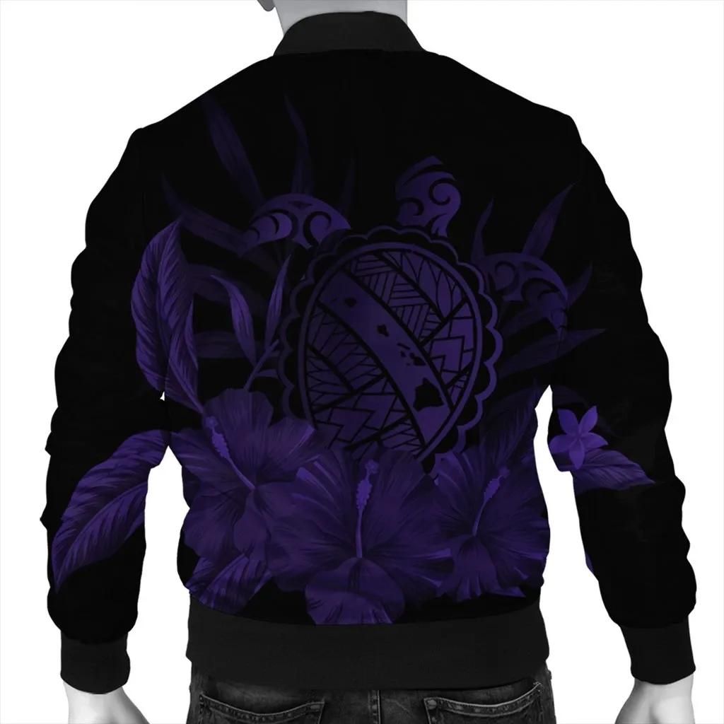 Hawaiian-Map-Turtle-Hibiscus-Polynesian-Bomber-Jacket-Purple-AH-J4R-Bomber-Jacket-2