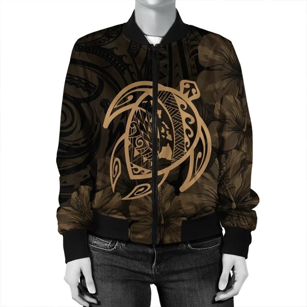 Hawaiian-Map-Turtle-Kanaka-Hibiscus-Polynesian-Bomber-Jacket-Gold-AH-J4R-2