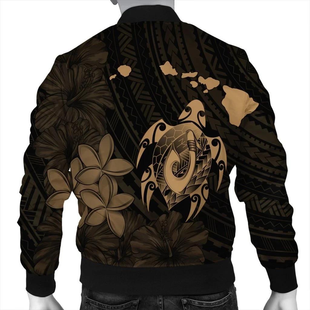 Hawaiian-Map-Turtle-Plumeria-Hibiscus-Fish-Hook-Polynesian-Bomber-Jacket-Gold-AH-J5R-Bomber-Jacket-1