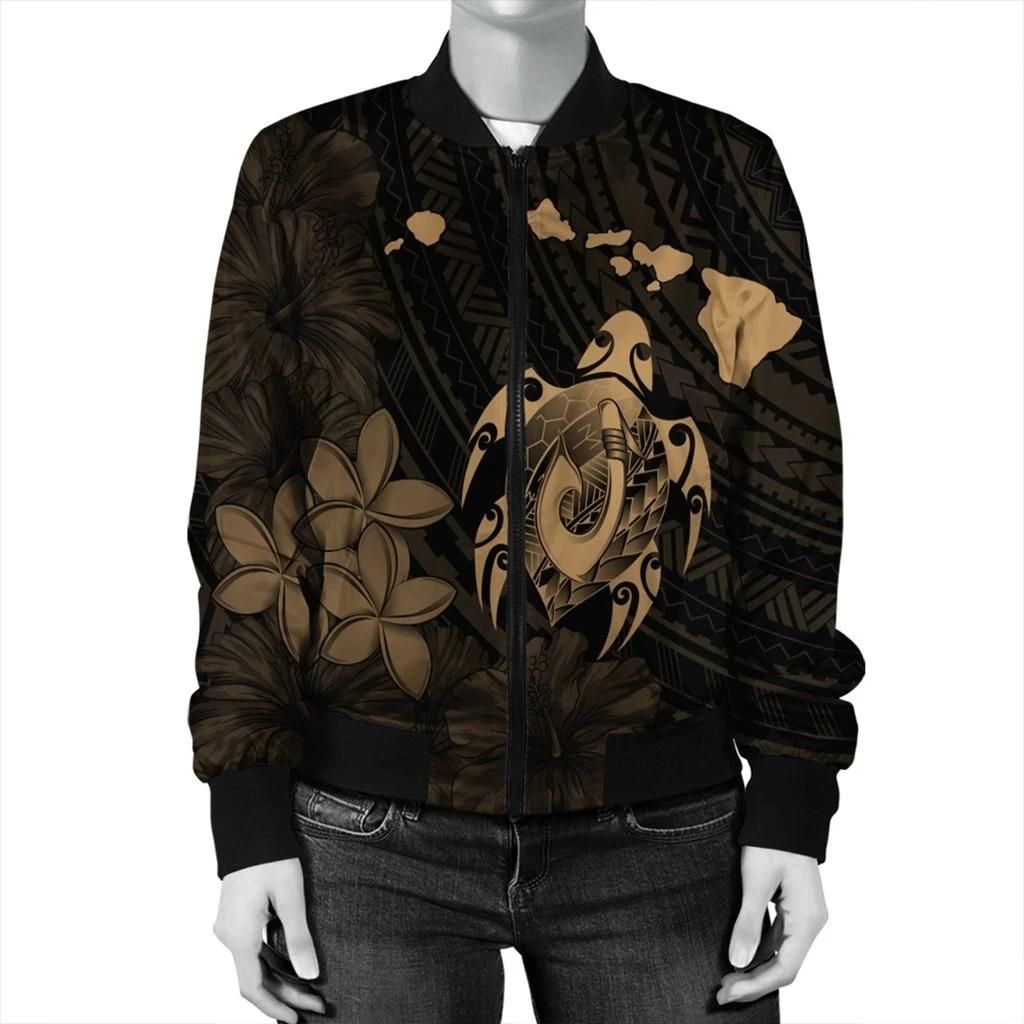 Hawaiian-Map-Turtle-Plumeria-Hibiscus-Fish-Hook-Polynesian-Bomber-Jacket-Gold-AH-J5R-Bomber-Jacket-2