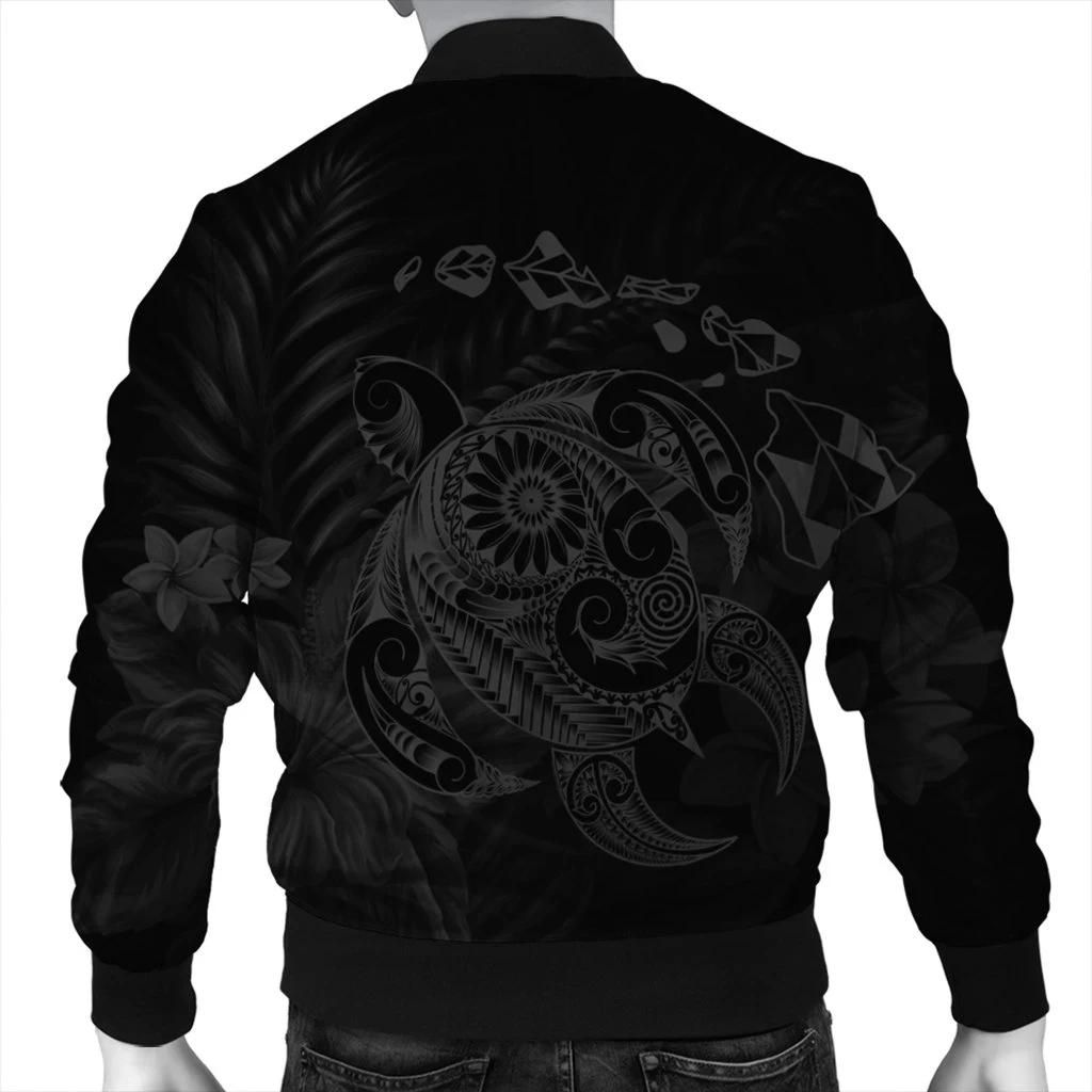 Hawaiian-Map-Turtle-Tattoo-Hibiscus-Plumeria-Polynesian-Bomber-Jacket-Gray-AH-J4R-Bomber-Jacket-2