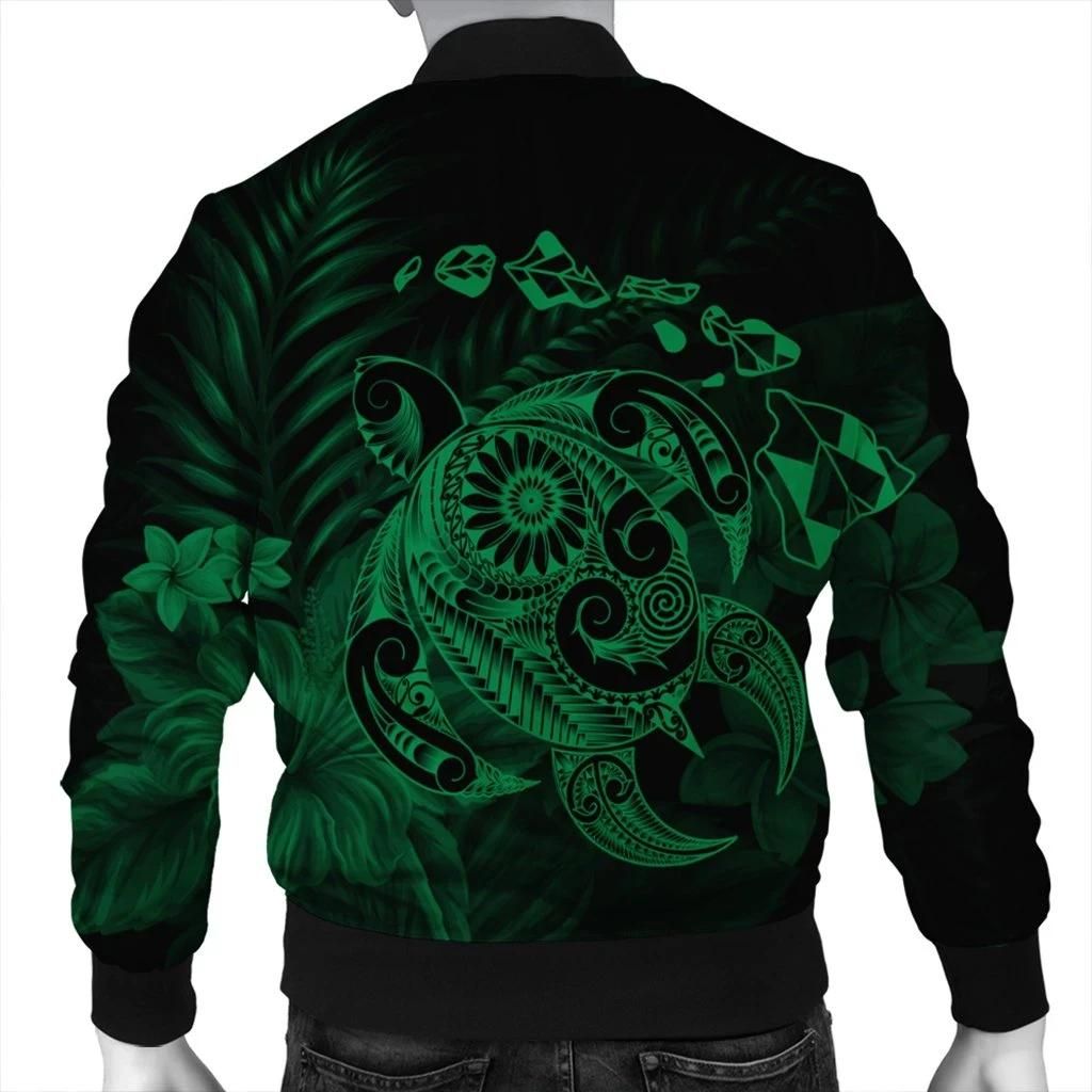 Hawaiian-Map-Turtle-Tattoo-Hibiscus-Plumeria-Polynesian-Bomber-Jacket-Green-AH-J4R-Bomber-Jacket-1