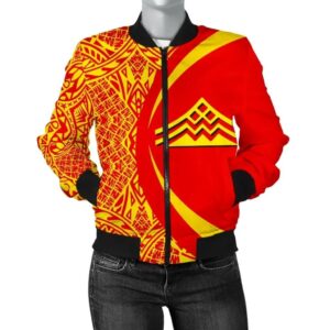 Hawaiian Mauna Kea Polynesian Women's Bomber Jacket - Circle Style - AH - J9 Bomber Jacket