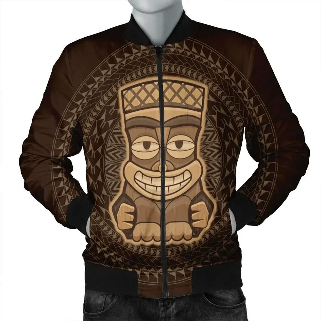 Hawaiian Tiki Bomber Jacket AH - J7R Bomber Jacket Hawaiian Tiki Bomber Jacket AH - J7R Bomber Jacket
