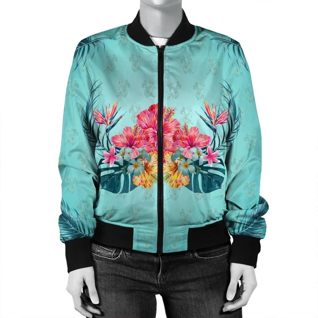 Hawaiian-Tropical-Strelitzia-Hibiscus-Plumeria-Centre-Bomber-Jacket-AH-JR-Bomber-Jacket-2