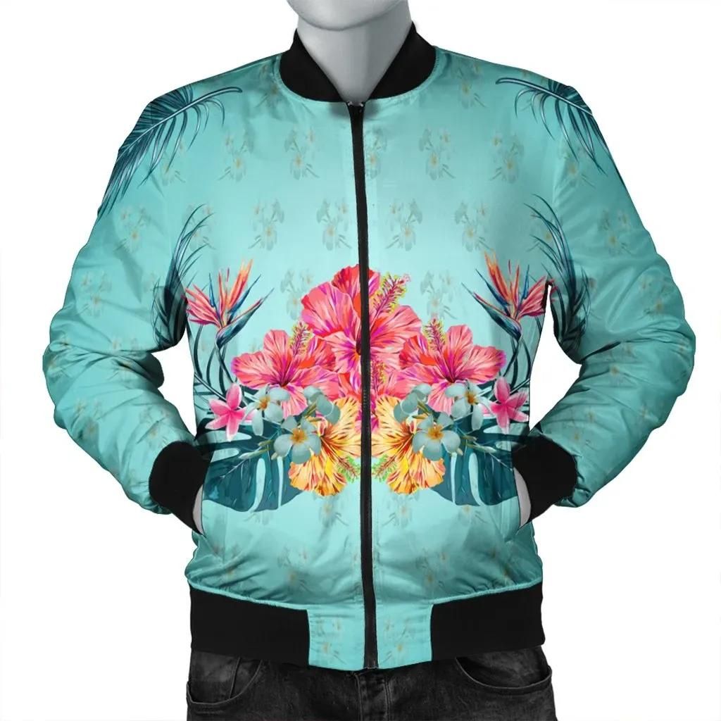 Hawaiian Tropical Strelitzia Hibiscus Plumeria Centre Bomber Jacket - AH - JR Bomber Jacket Hawaiian Tropical Strelitzia Hibiscus Plumeria Centre Bomber Jacket - AH - JR Bomber Jacket
