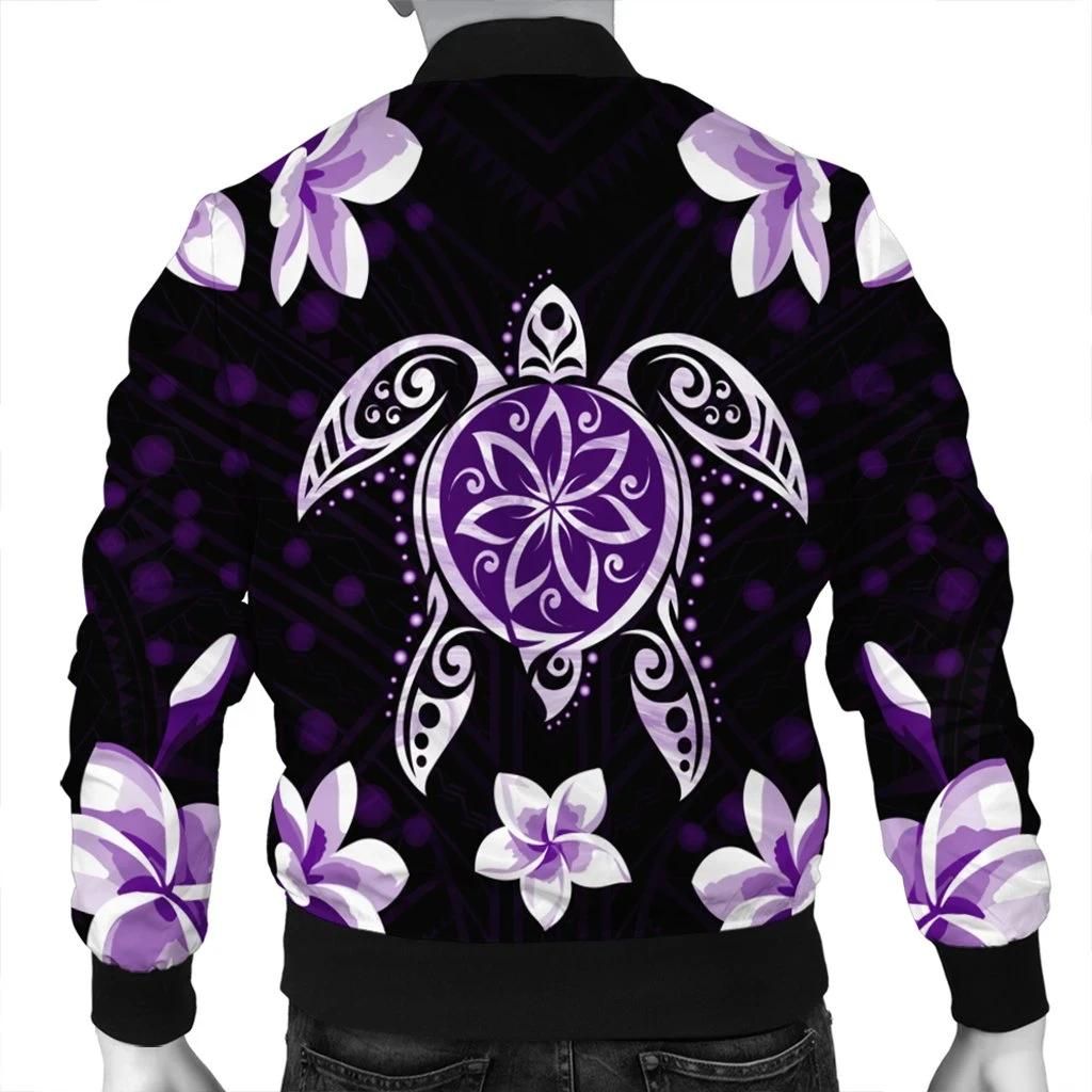 Hawaiian-Violet-Turtle-Plumeria-Bomber-Jacket-AH-J0R-1