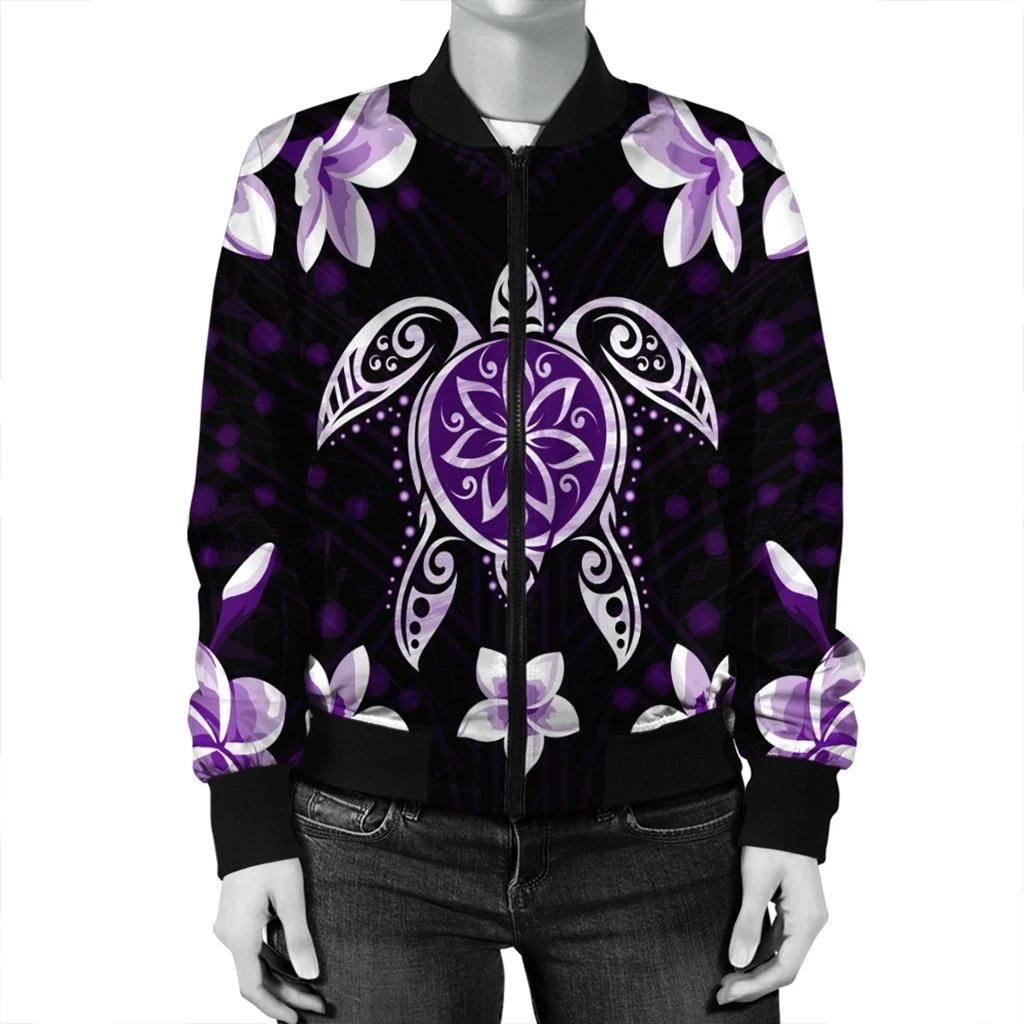 Hawaiian-Violet-Turtle-Plumeria-Bomber-Jacket-AH-J0R-2