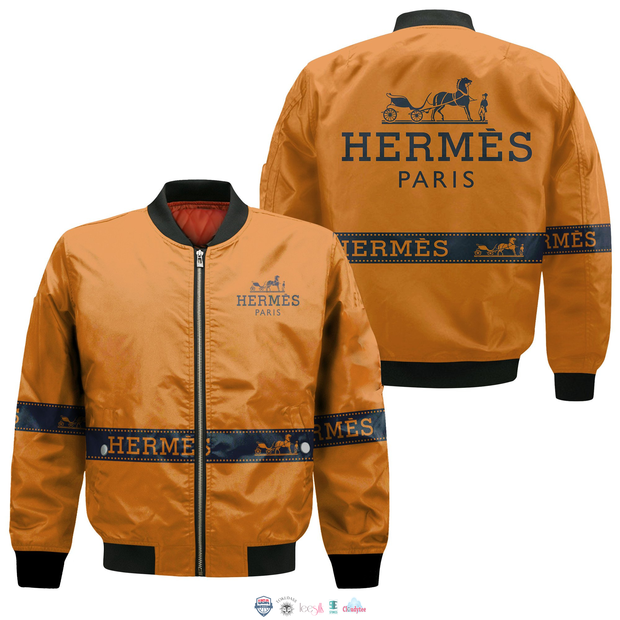 Hermes Paris 3D Bomber Jacket Hermes Paris 3D Bomber Jacket