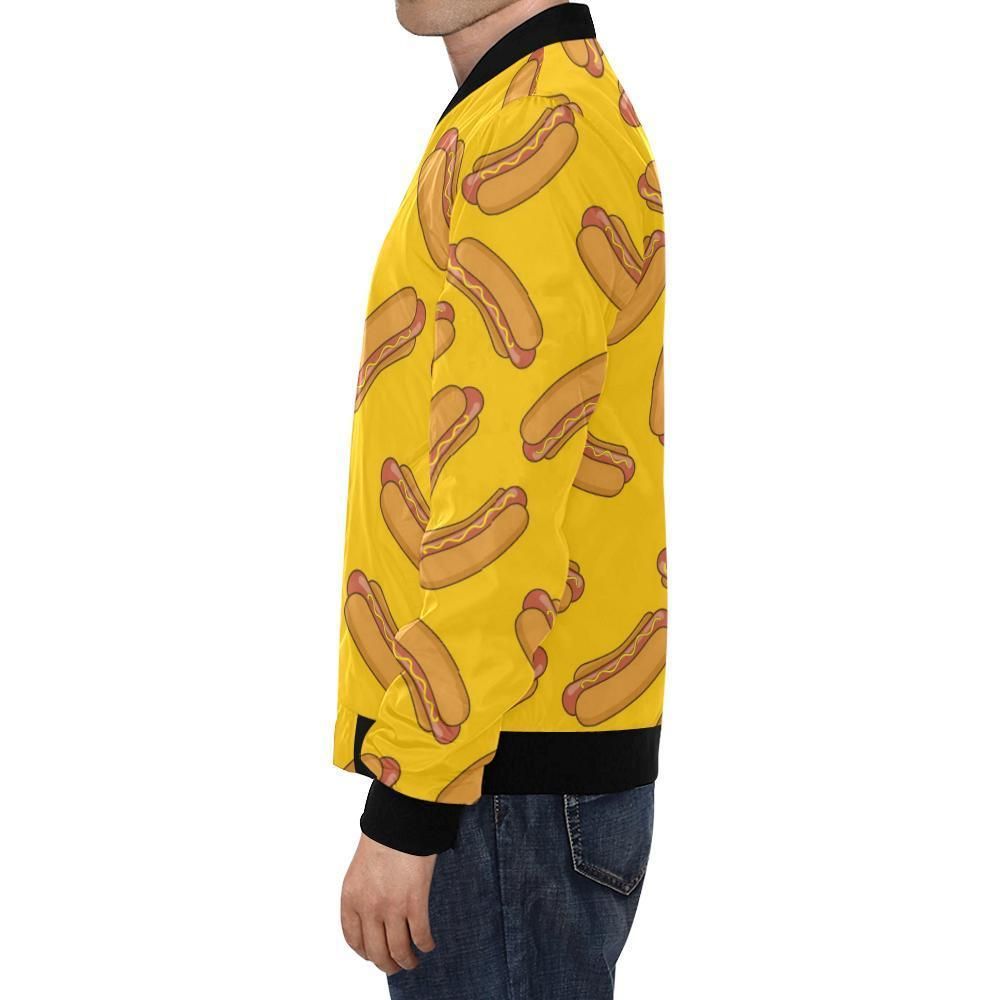 Hot-Dog-Pattern-Print-Mens-Bomber-Jacket-1