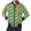 Hot Dog Print Pattern Mens Bomber Jacket
