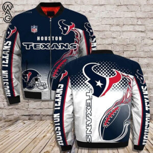Houston Texans Football Team All Over Printed Bomber Jacket