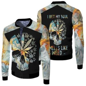 I Bet My Soul Smells Like Skull Shape For Stoner 3D Bomber Jacket