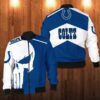 Indianapolis Colts Punisher Skull Bomber Jacket