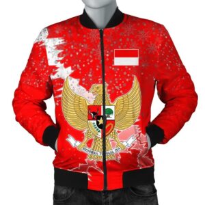 Indonesia Christmas Coat Of Arms Men Bomber Jacket  X Style J78 Bomber Jacket