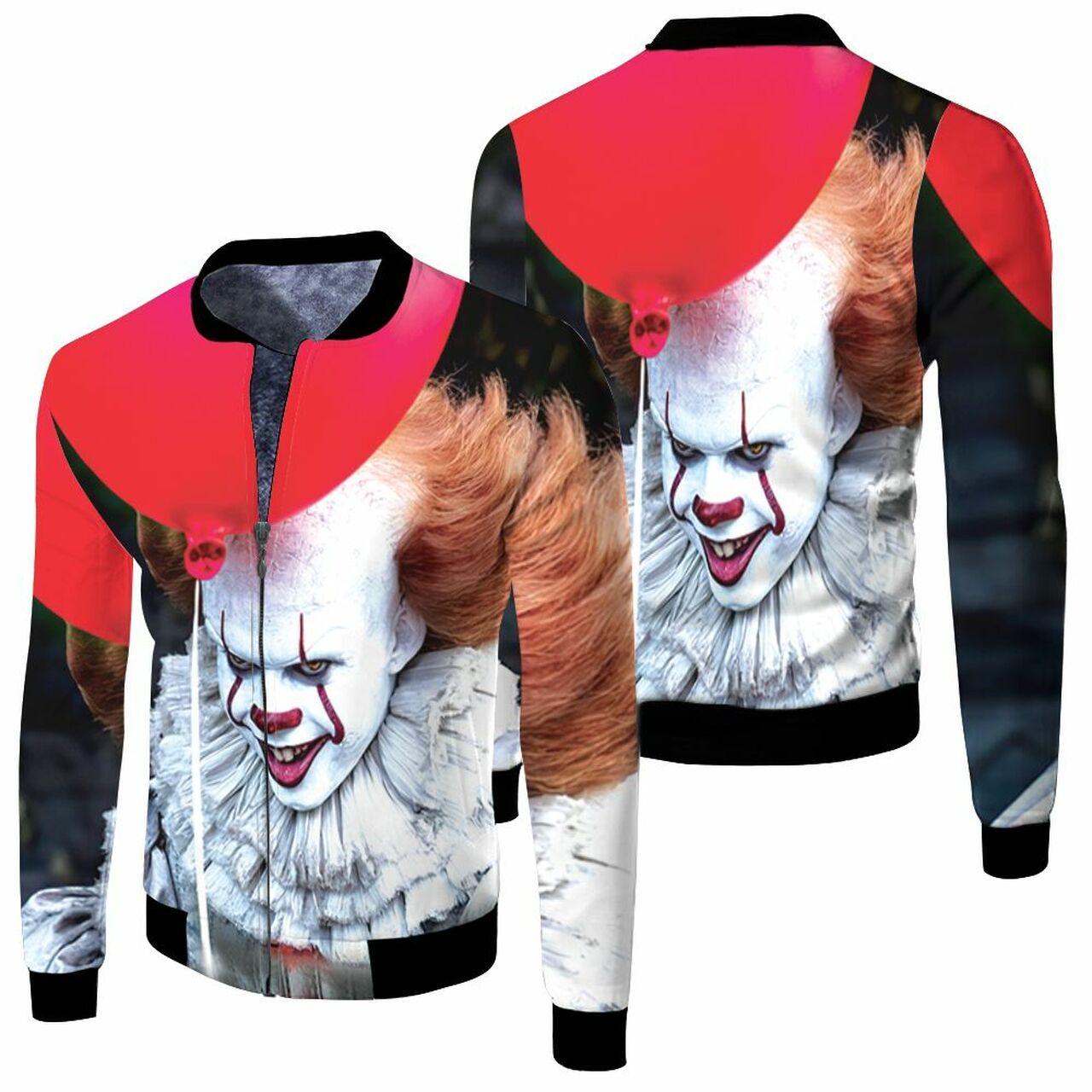 It Balloon Pennywise Halloween 3D T Shirt Hoodie Sweater Jersey Bomber Jacket Model 2602 Bomber Jacket It Balloon Pennywise Halloween 3D T Shirt Hoodie Sweater Jersey Bomber Jacket Model 2602 Bomber Jacket