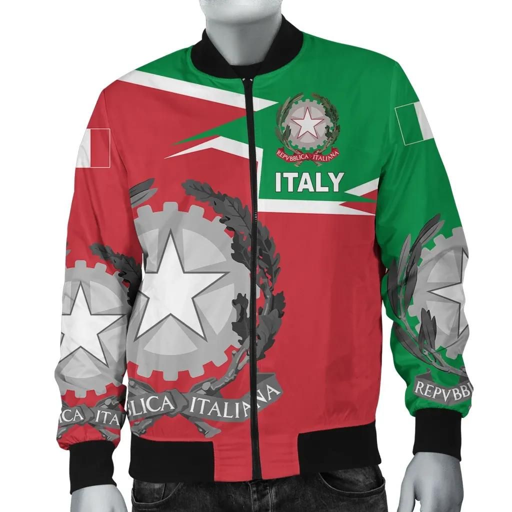 Italy Bomber Jacket Coat Of Arms - Style A27 Bomber Jacket Italy Bomber Jacket Coat Of Arms - Style A27 Bomber Jacket