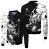 Jack Skellington Pattern Halloween Nightmare Before Christmas For Fan 3D T Shirt Hoodie Sweater Jersey Bomber Jacket Model 2664 Bomber Jacket