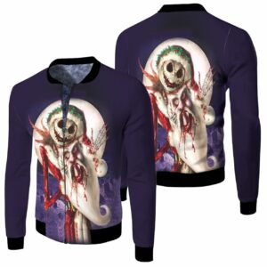 Jack Skellington Santa Costume Nightmare Before Christmas Halloween 3D T Shirt Hoodie Sweater Jersey Bomber Jacket Model 2672 Bomber Jacket