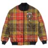 Jacket - Buchanan Old Set Weathered Clan Tartan Crest Bomber Jacket A7 Bomber Jacket