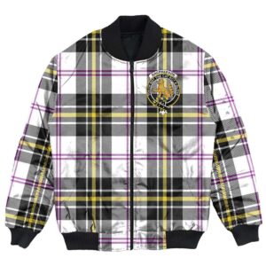Jacket - MacPherson Dress Modern Clan Tartan Crest Bomber Jacket A7 Bomber Jacket