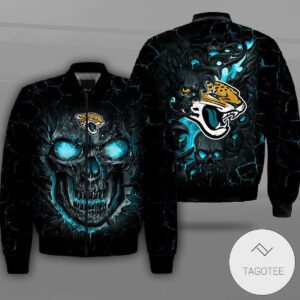 Jacksonville Jaguars Lava Skull Full Print Bomber Jacket