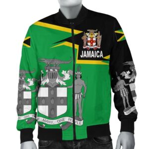 Jamaica Bomber Jacket Coat Of Arms - Style A27 Bomber Jacket
